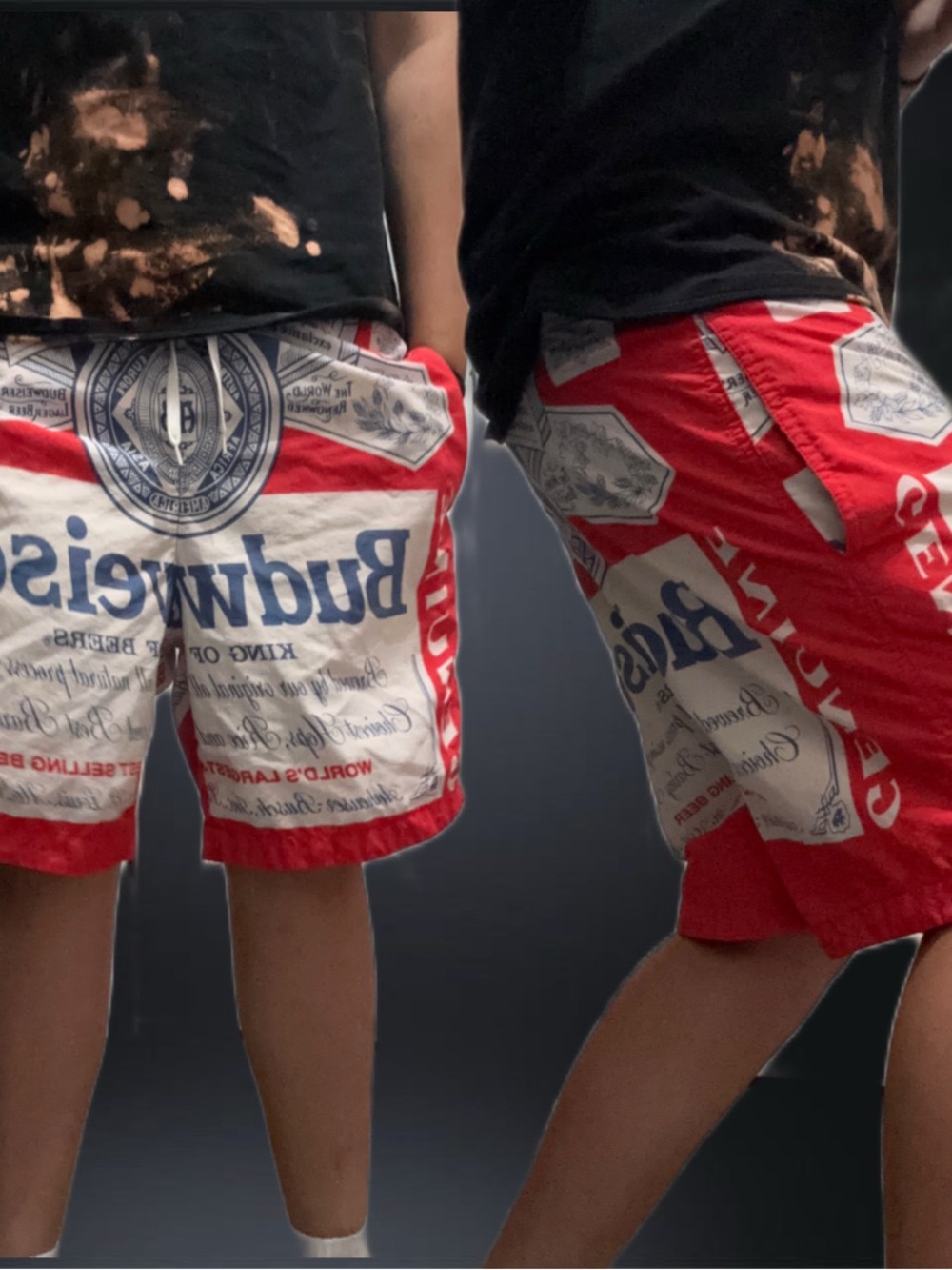 Budweiser Red, White & Blue Logo Lounge Shorts